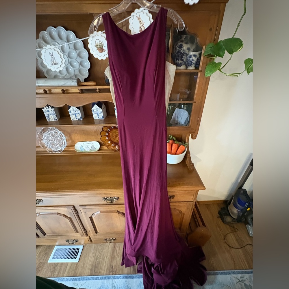 Jovani Plum Evening Prom Dress